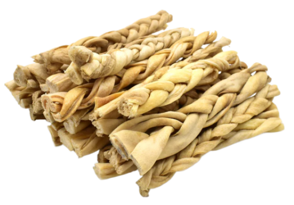 Braided Lamb Muscle Head Skins Natural High Protein No Additives Chewy Dog Treats