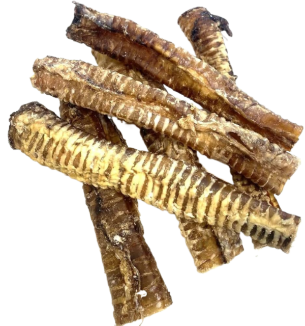 Dehydrated Long (40cm) Buffalo Trachea Air Dried Natural Offal Based No Additives Chewy Dog Treats
